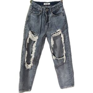 Blue Savvy Ripped jeans 27” waist